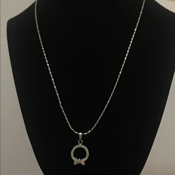 Butterfly Paved CZ 18k Platinum Plated  Necklace - Picture 6 of 7